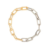 Choker Elos Duo Isla Galerias Cor Prata e Dourado