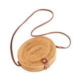 Bolsa de Palha Rattan Oval Isla Galerias Artesanal Cor Natural