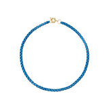 Choker Veneziana Isla Galerias Banhada Prata e Verniz Azul Fosco