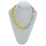 Choker Elos Duo Isla Galerias Cor Prata e Dourado