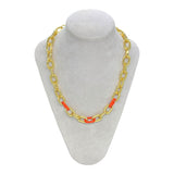 Choker Elos Isla Galerias Banhado Ouro 18k e Esmalte Vermelho